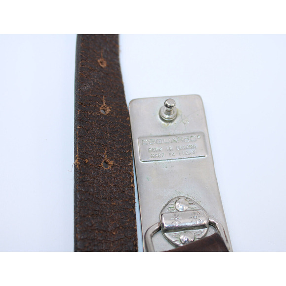 B0 Vintage Dsquared2 LOVER Buckle Brown Belt Size M Waist 35" - 41" - Picture 4 of 4